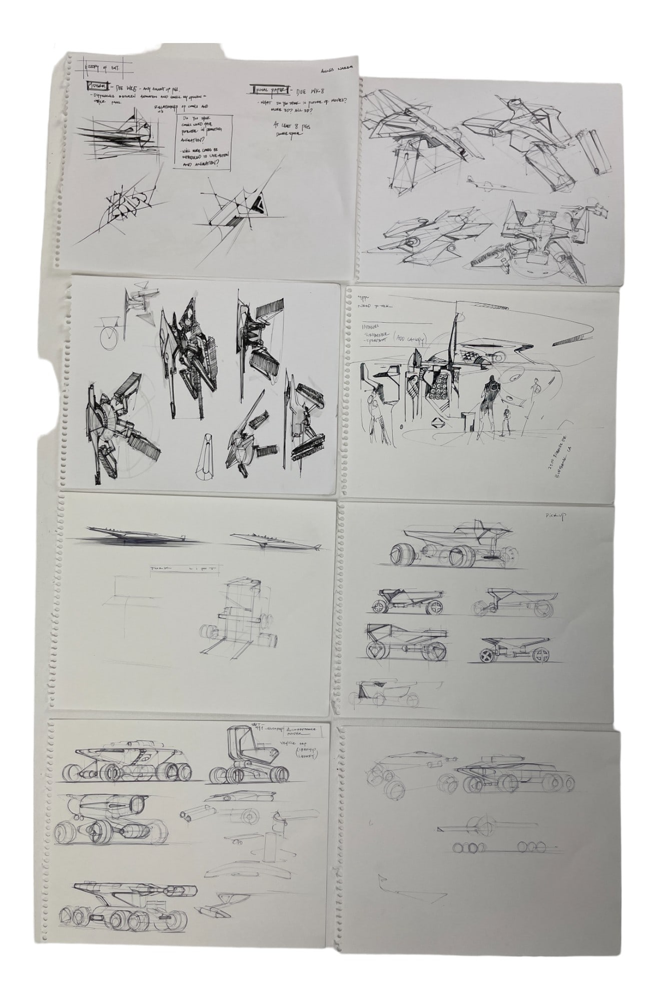 Original Rare Disney's Tron Animation Hand Drawn Sketches Signed (1 of 6)