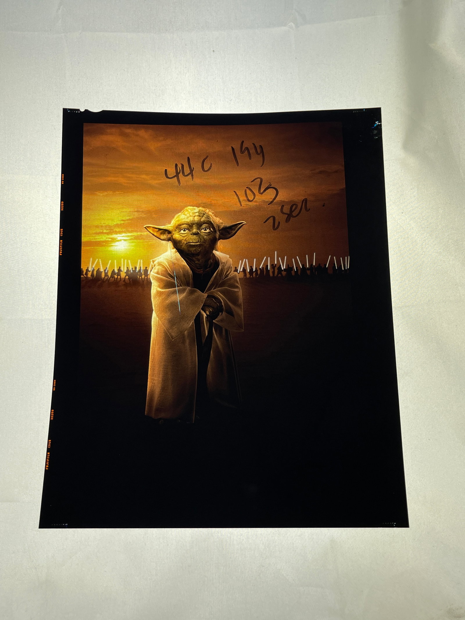 EXTREMELY RARE ORIGINAL STAR WARS EPISODE 2 YODA PHOTO NEGATIVE (1 of 5)