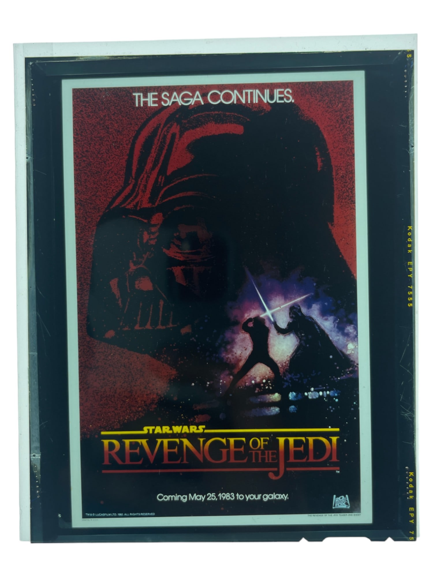 Rare ORIGINAL POSTER ART PROOF  PHOTO NEGATIVE STAR WARS REVENGE OF THE JEDI (1 of 5)