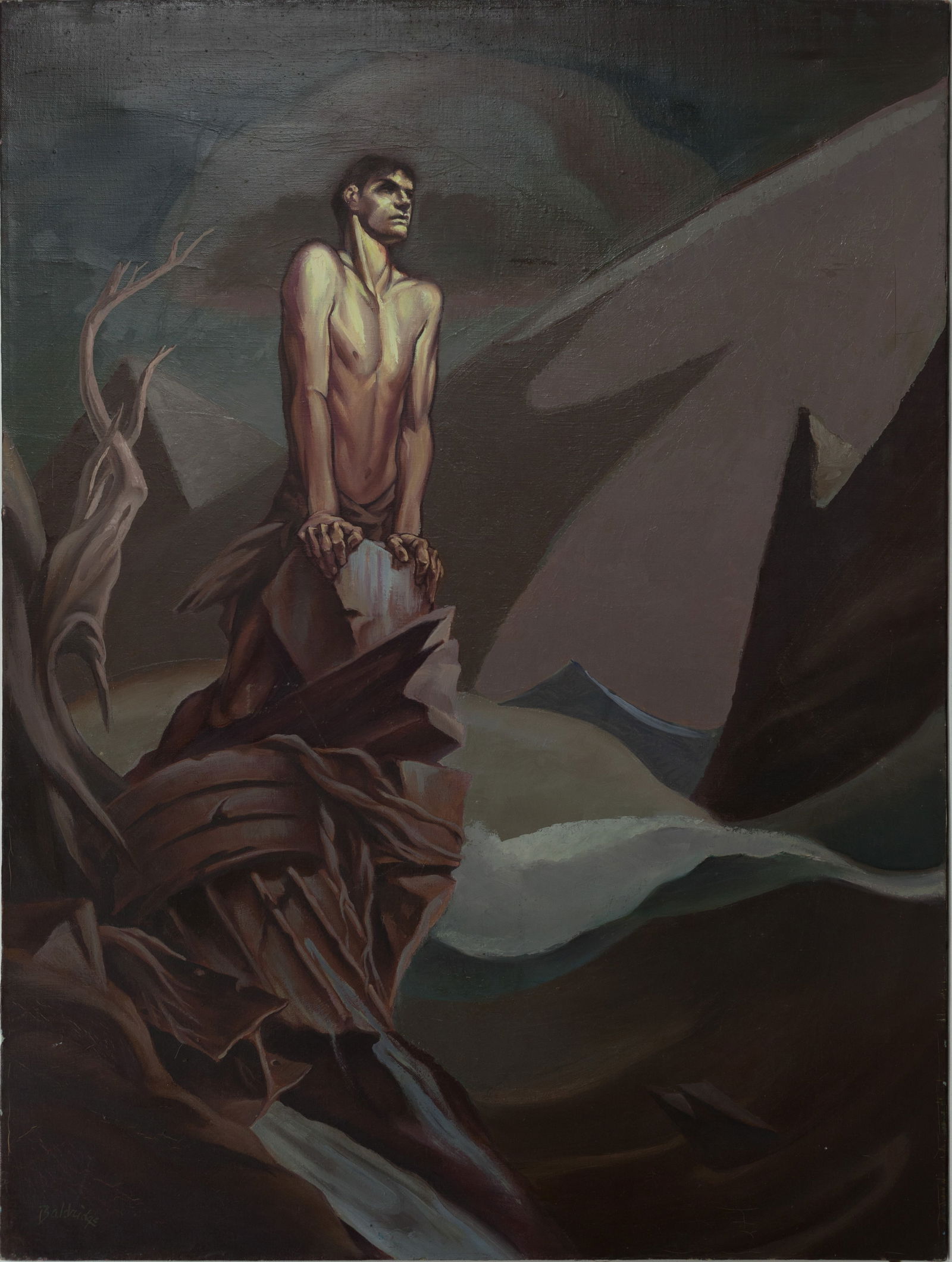 Cyrus Baldridge Oil on Canvas Painting Signed Bottom Left (1 of 3)