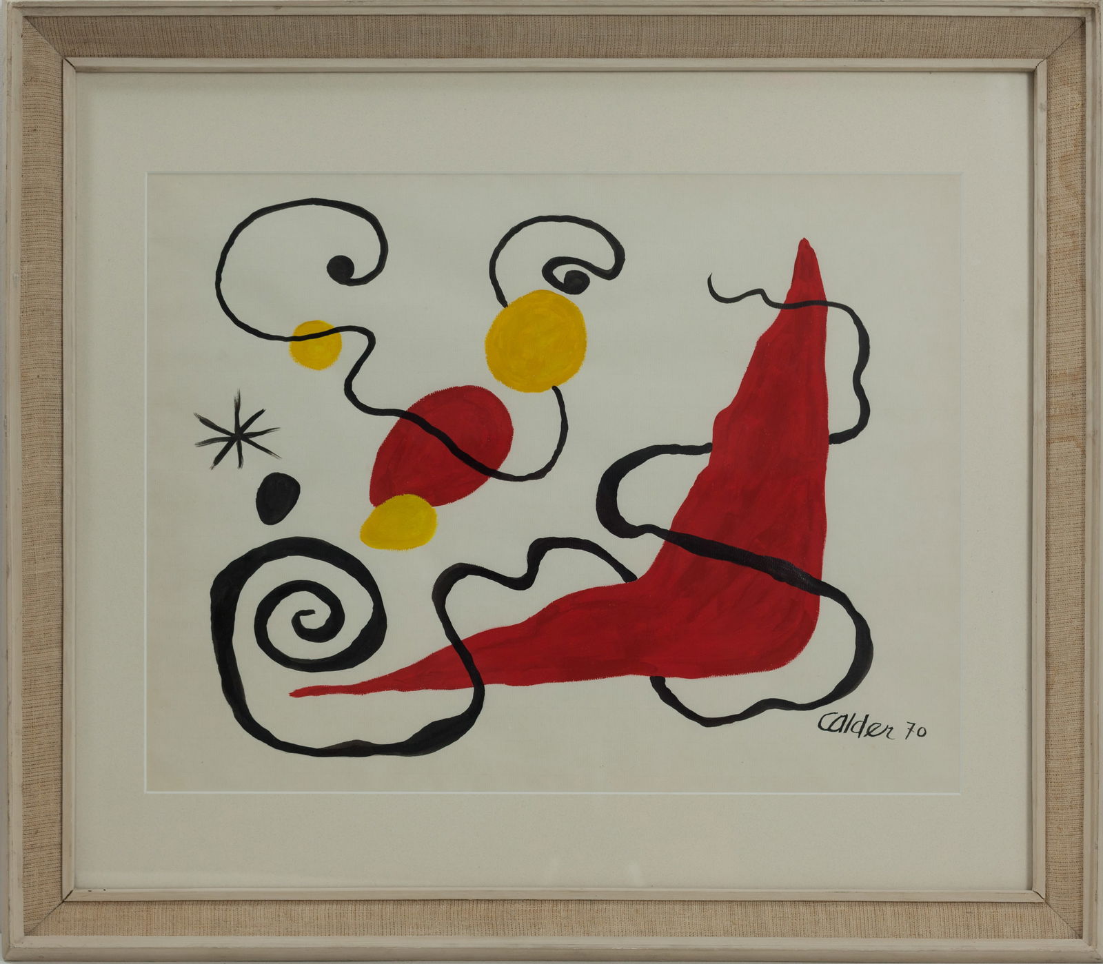Alexander Calder Ink and Gouache/Paper Signed and Dated Bottom Right (1 of 3)
