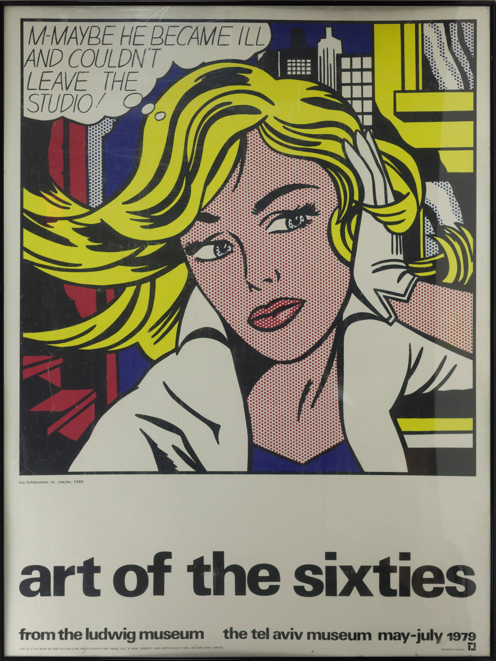 Roy Lichtenstein - Art of the Sixties, From the Ludwig Museuem May-July 1979 Silkscreen "M...Maybe" (1 of 2)