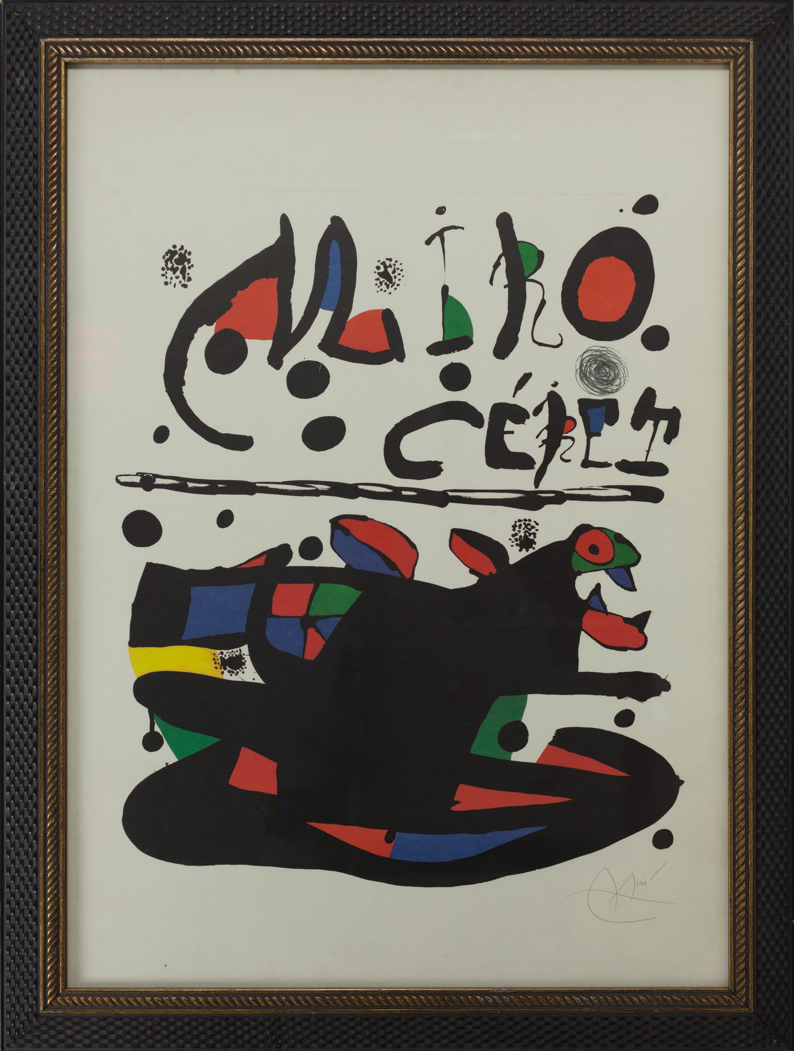 Joan Miro (Spanish, 1893-1983) Miro Ceret Pencil Signed Lithograph (1 of 3)