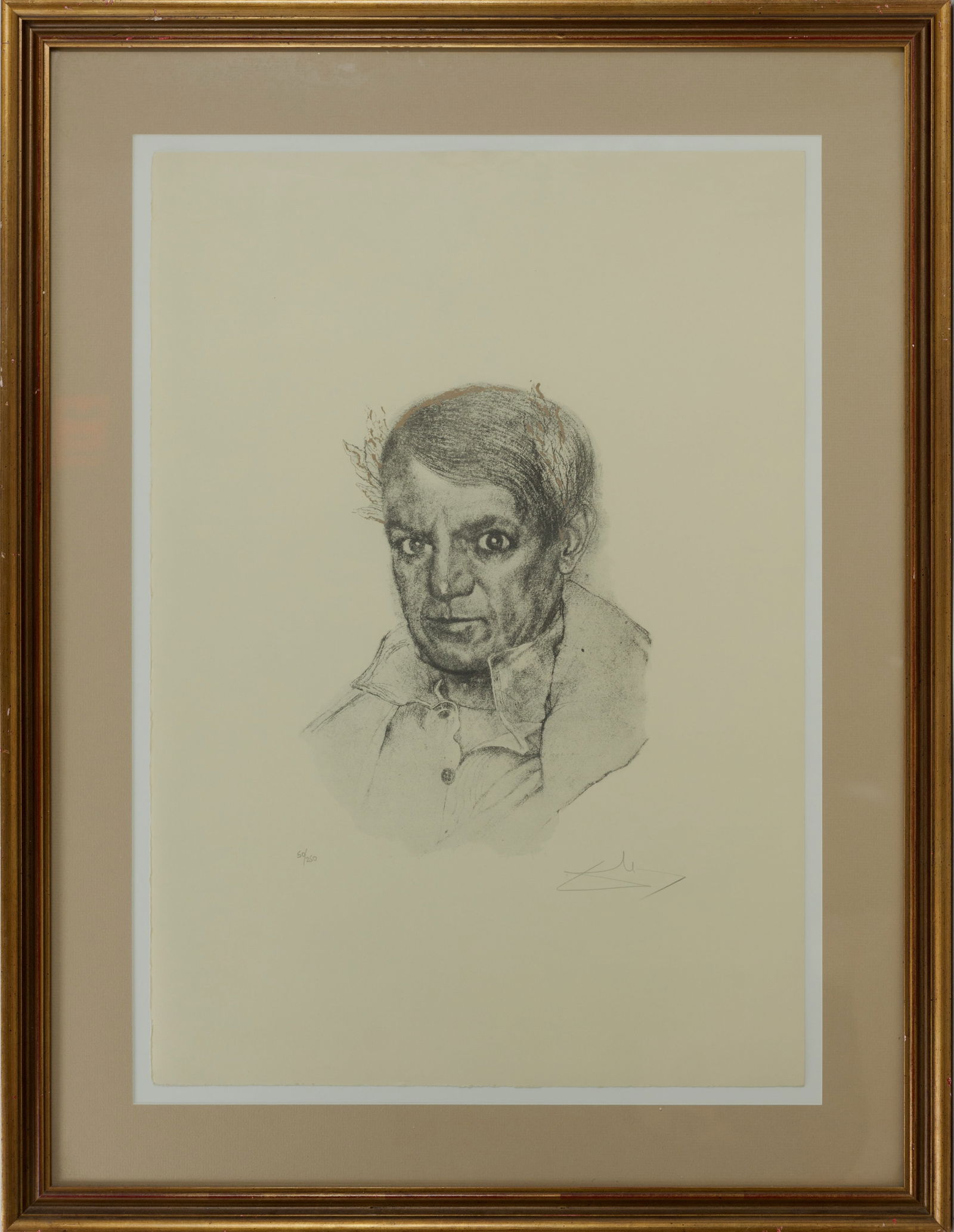Salvador Dali - Pablo Picasso Portrait Lithograph Signed (1 of 3)