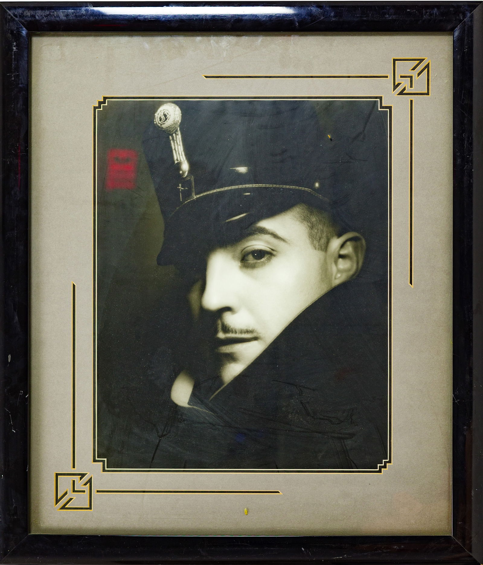 George Hurrell Not For Sale Silver Gelatin Test Photo of Ramone Novarro: George Hurrell Not For Sale Silver Gelatin Test Photo of Ramone Novarro. 25" x 29" in frame.