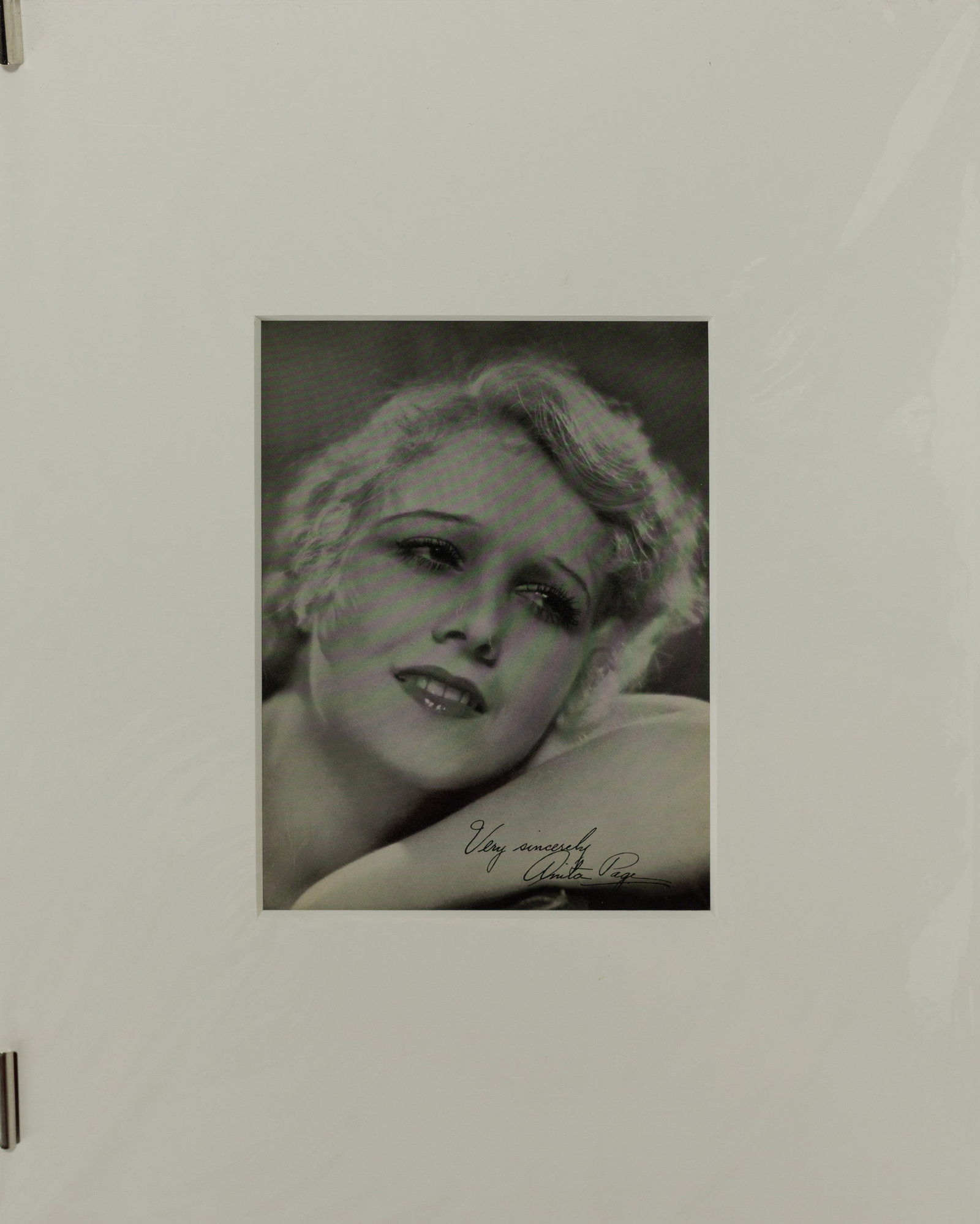 Vintage Glamour Portrait Photo of Anita Paige Signed by Actress Lower Right: Vintage Glamour Portrait Photo of Anita Paige Signed by Actress Lower Right 20" x 16".