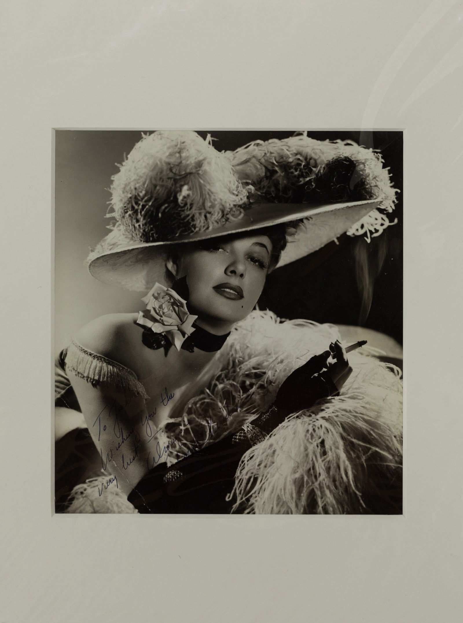 George Hurrell Original Silver Gelatin Photo of Anne Sheridon with Stamp on Back: George Hurrell Original Silver Gelatin Photo of Anne Sheridon with Stamp on Back. 20" x 15. Signed by actress lower left.