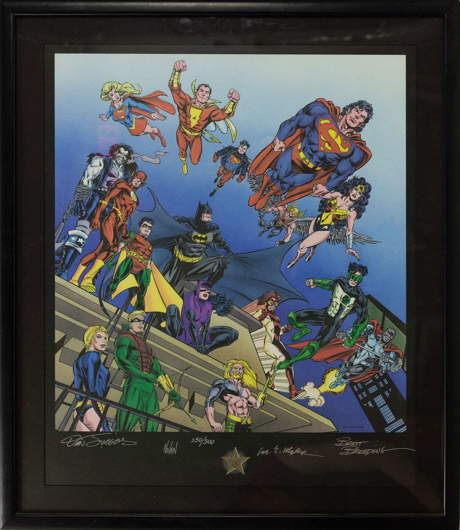 DC Comics 60th Anniversary 1995 Hand Signed and Numbered LE Warner Bros Portrait (1 of 4)