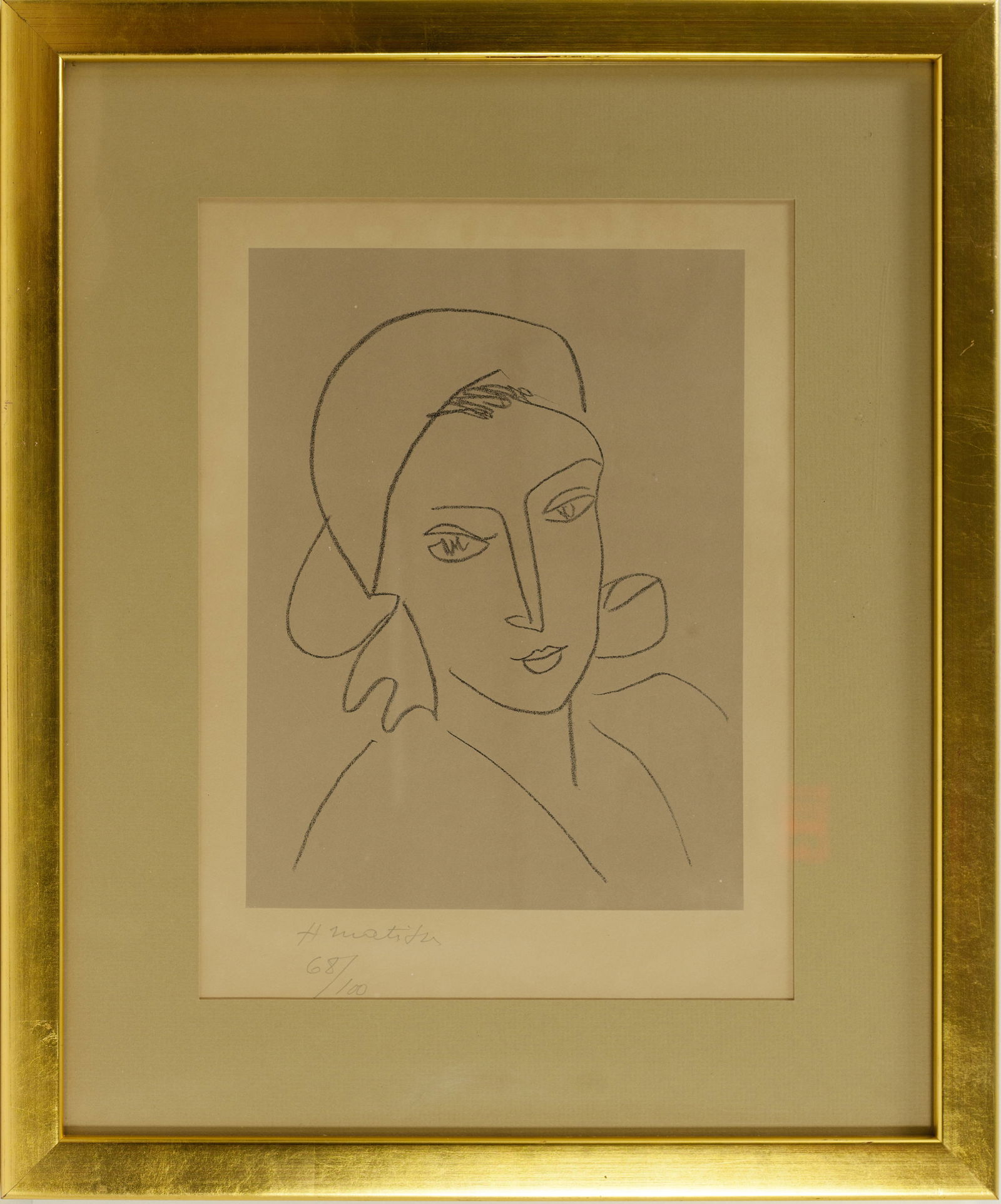 Henri Matisse - "Tete de Femme" Lithograph Pencil Signed and Numbered 68/100 (1 of 3)