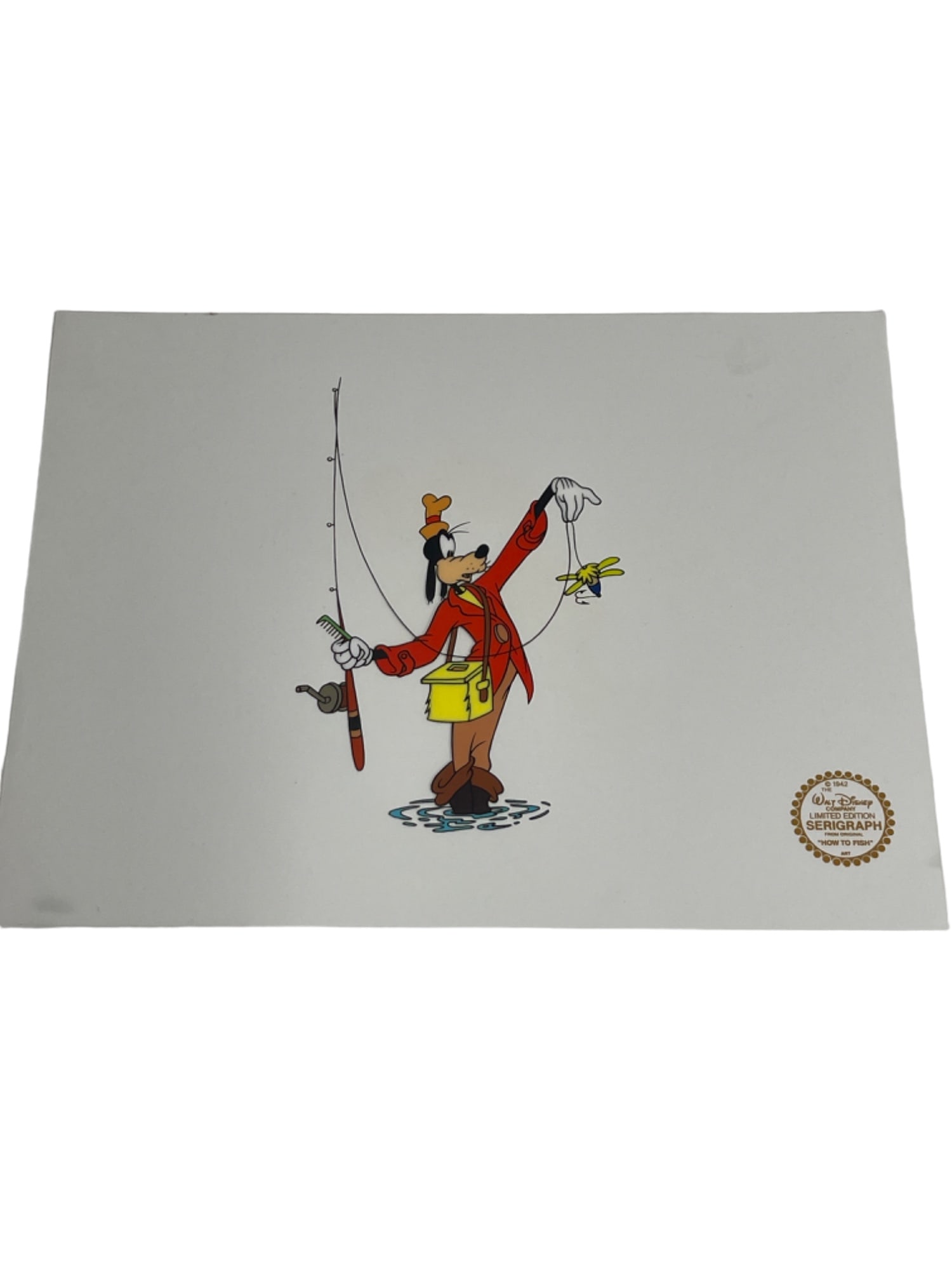 Disney Animation Cel  GOOFY Fishing   Sericel (1 of 4)