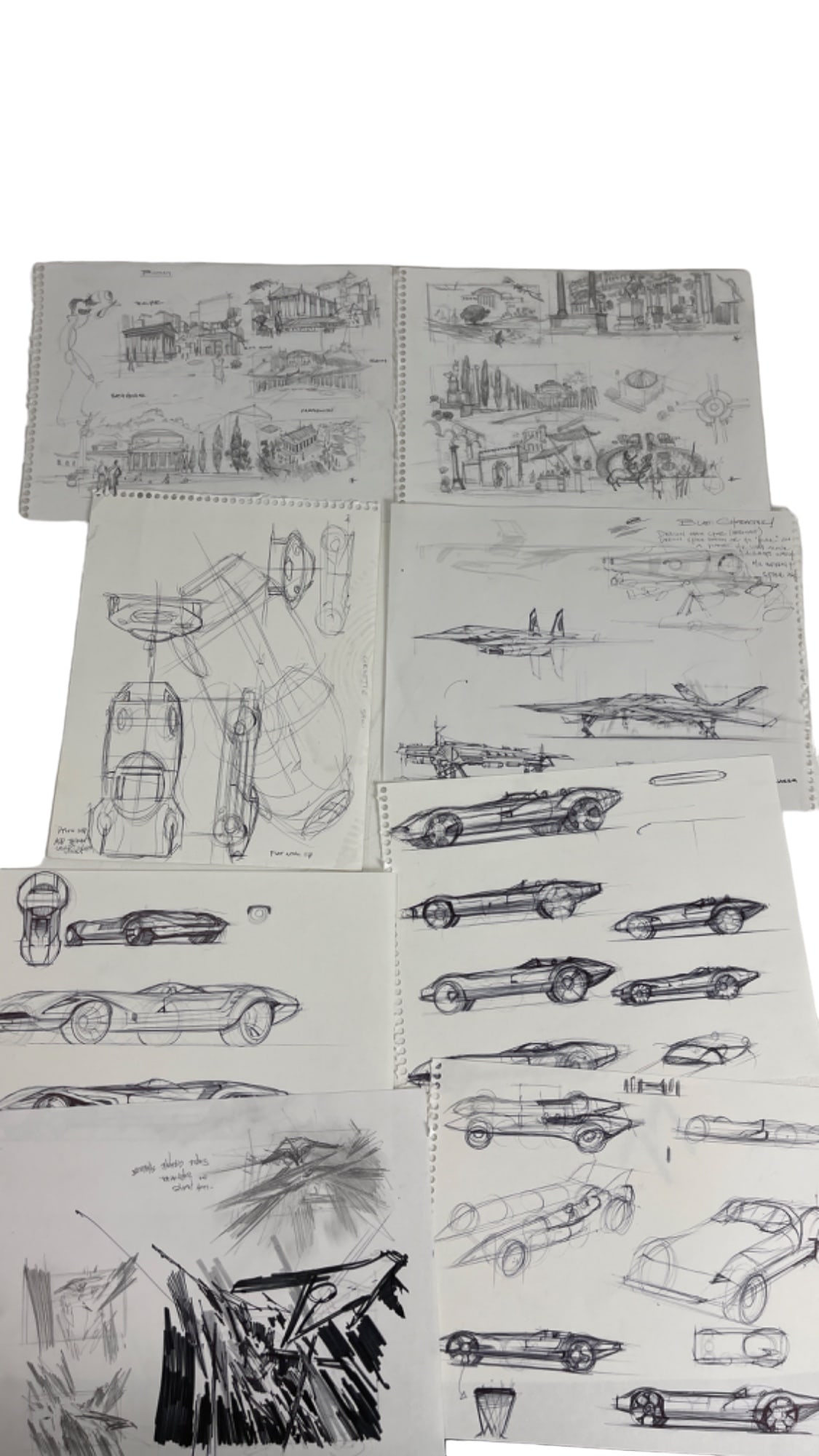 DISNEY TRON ANIMATION HAND DRAWING SKETCH ART ORIGINAL RARE STORYBOARD LOT (1 of 6)
