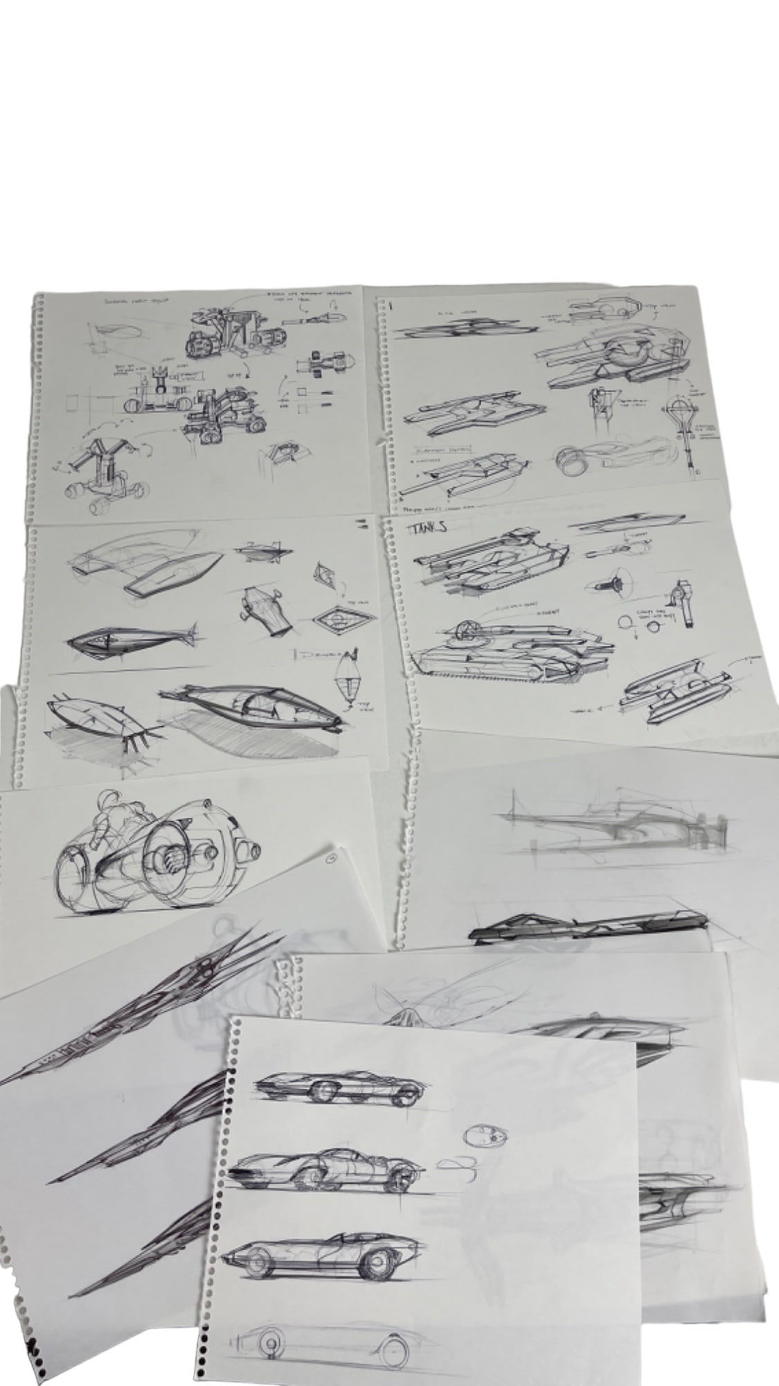 DISNEY TRON ANIMATION HAND DRAWING SKETCH ART ORIGINAL RARE STORYBOARD LOT (1 of 5)