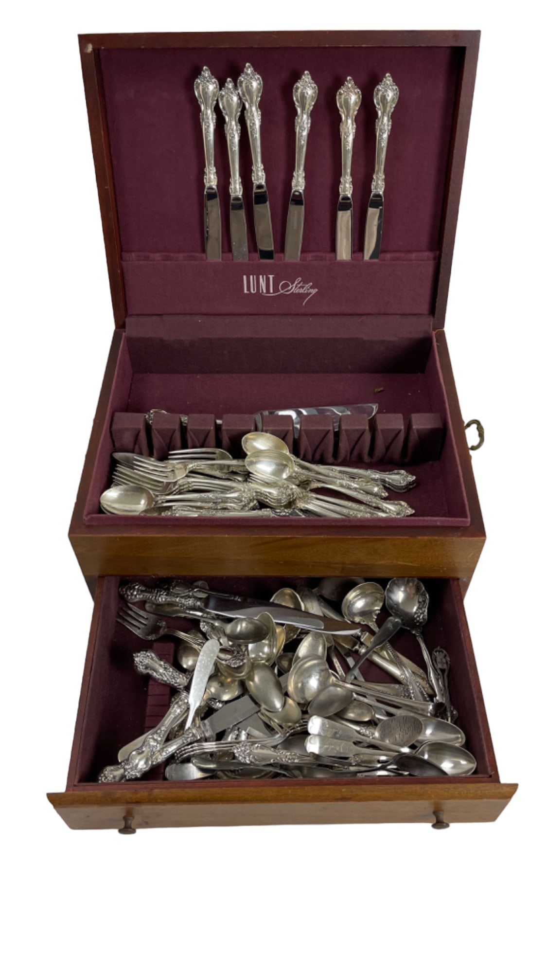 Antique Sterling Silver & Silver Plated Flatware Collection Mixed in Box (1 of 5)