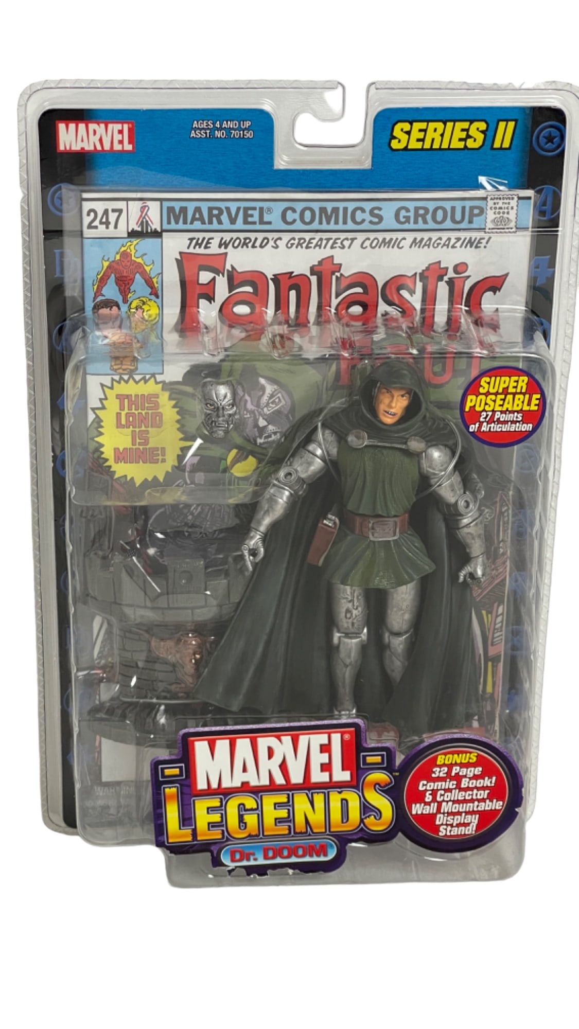 Marvel Legends Series II Dr. Doom Action Figure with Comic Book Sealed (1 of 3)