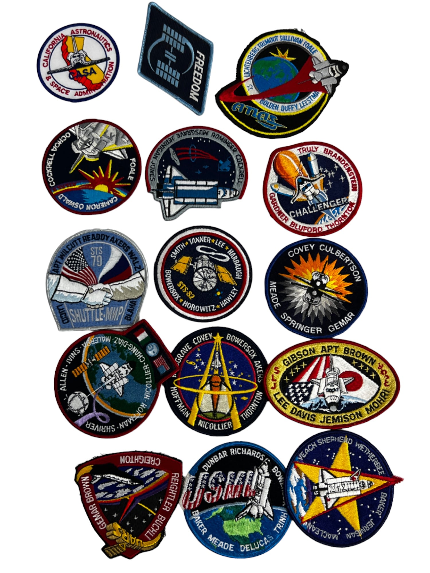 NASA Vintage Apollo, SPACE SHUTTLE Astronaut ORIGINAL  Patch  Lot Of 15 COLLECTION (1 of 11)