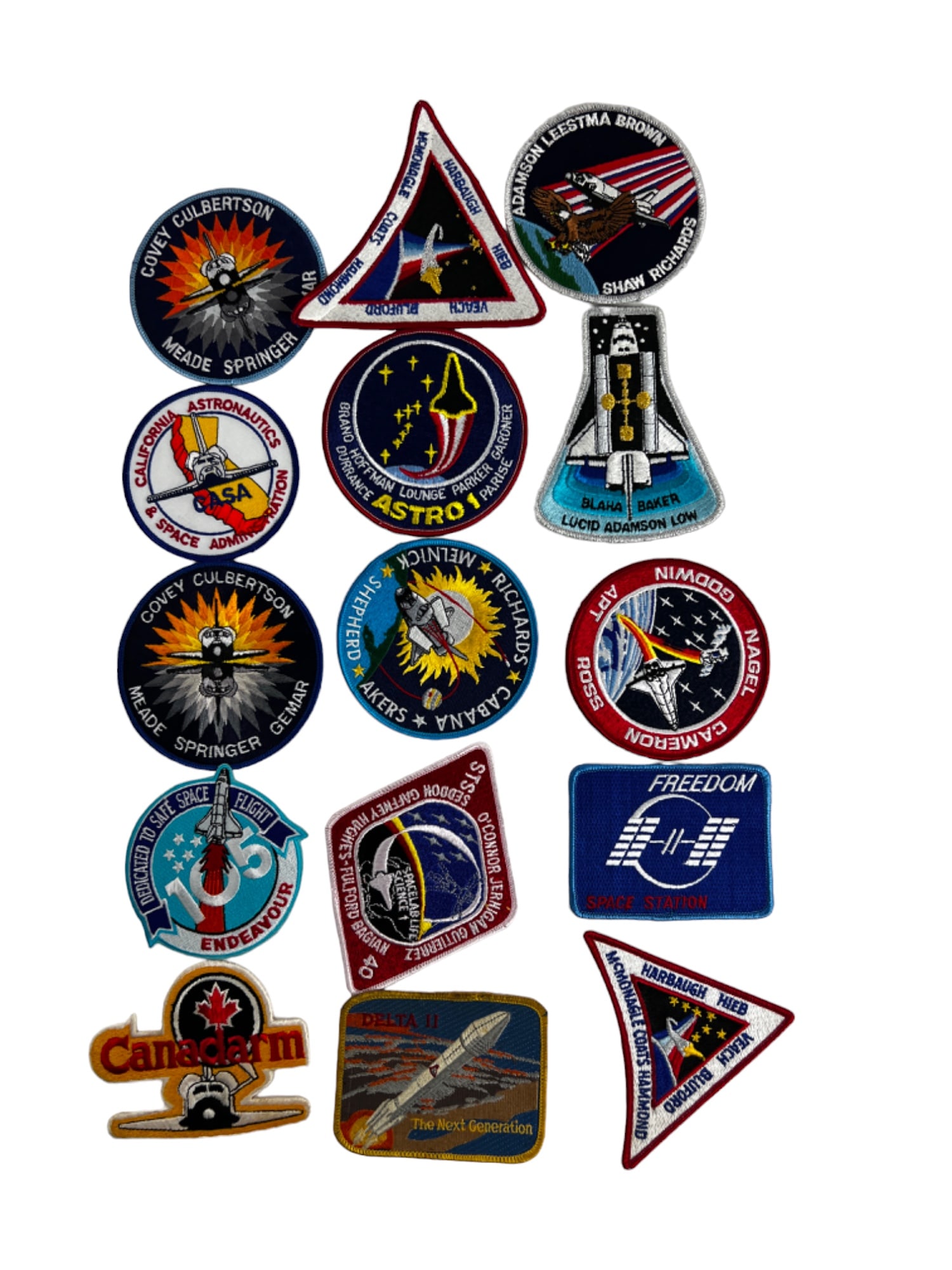 NASA Vintage Apollo, SPACE SHUTTLE Astronaut ORIGINAL  Patch  Lot Of 15 COLLECTION (1 of 12)