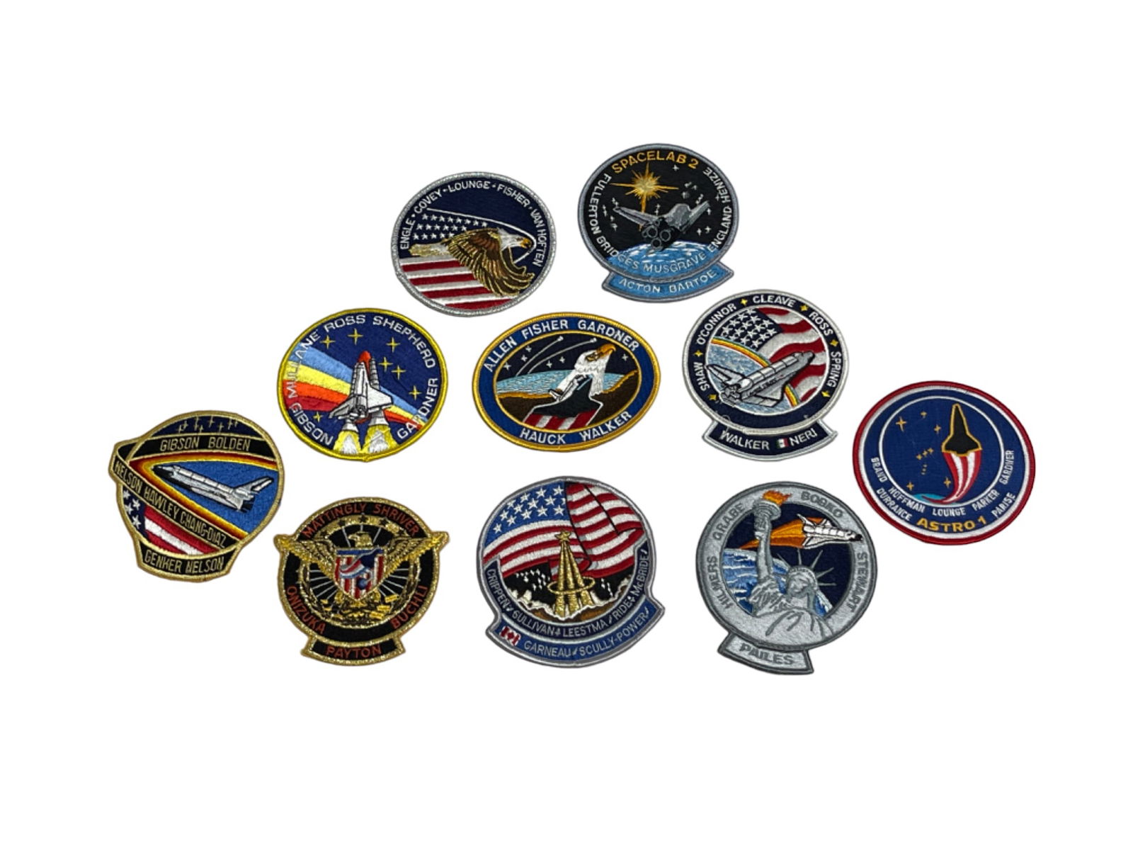 NASA Vintage Apollo, SPACE SHUTTLE Astronaut ORIGINAL  Patch  Lot Of 10 COLLECTION (1 of 5)