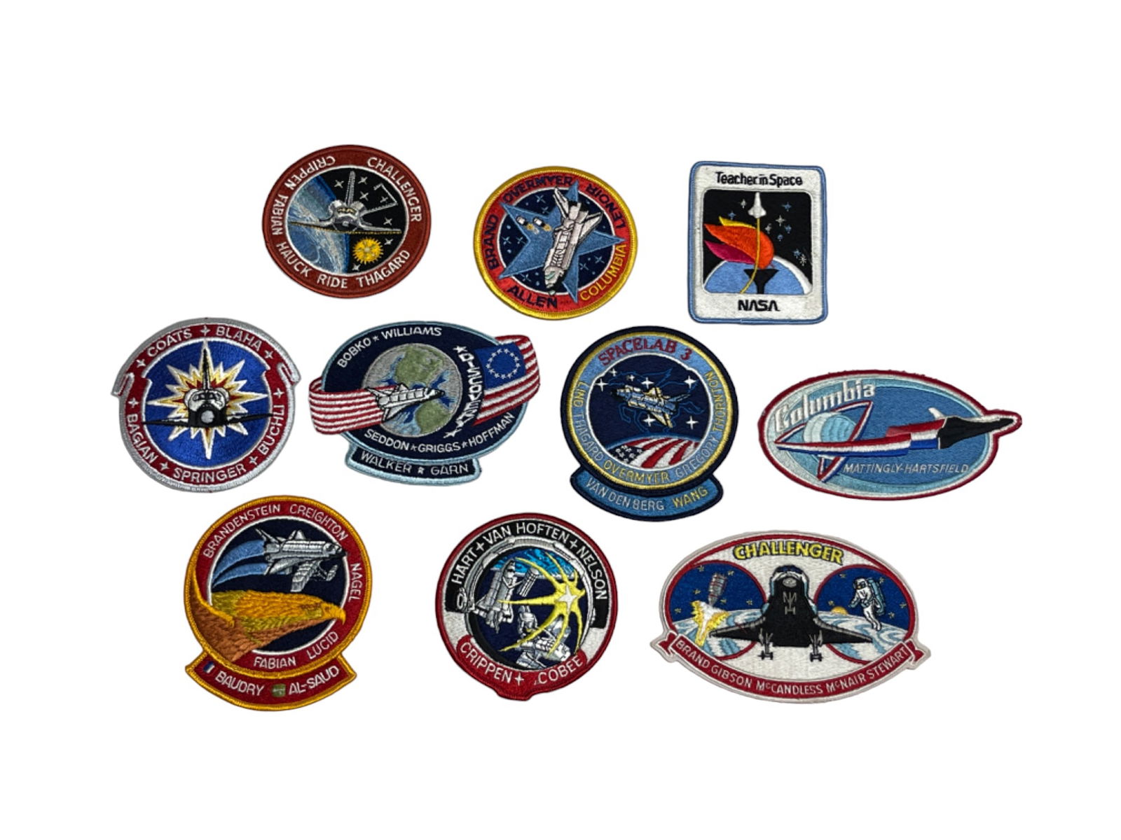 NASA Vintage Apollo, SPACE SHUTTLE Astronaut ORIGINAL  Patch  Lot Of 10 COLLECTION (1 of 6)