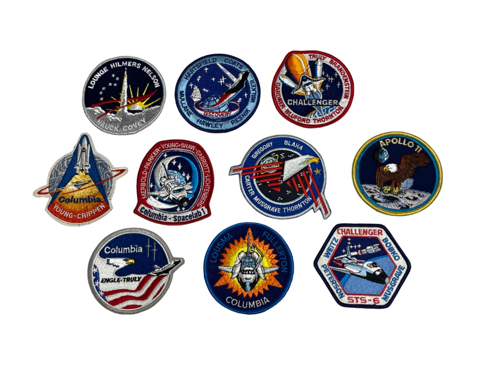 NASA Vintage Apollo, SPACE SHUTTLE Astronaut ORIGINAL  Patch  Lot Of 10 COLLECTION (1 of 6)