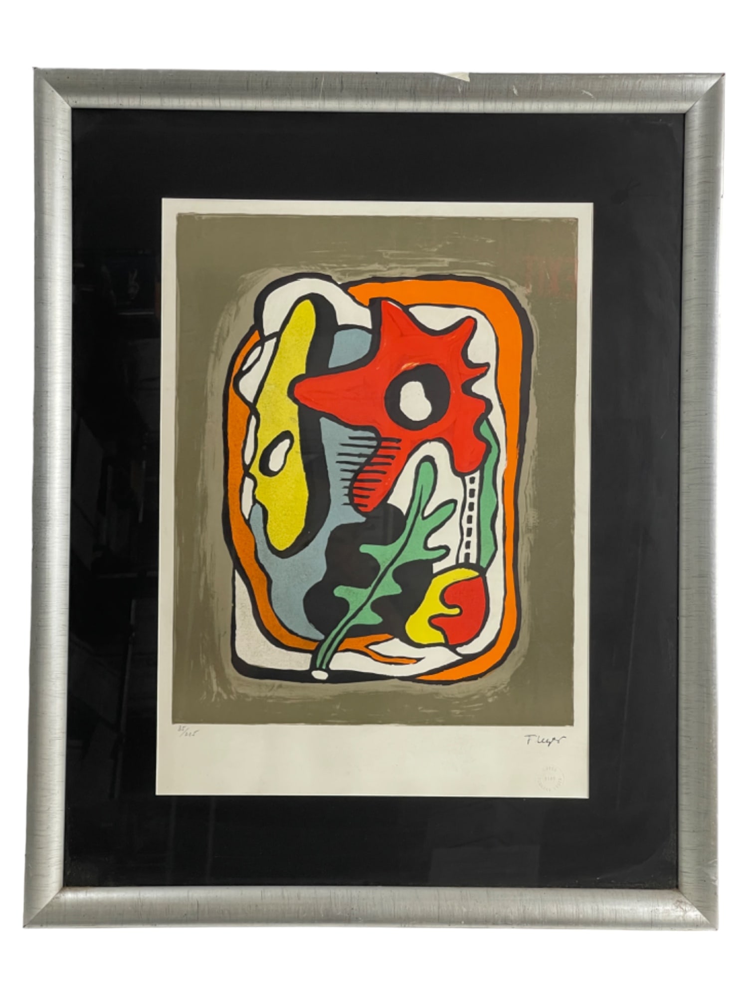 Fernand Leger Composition Aux Dominos Lithograph