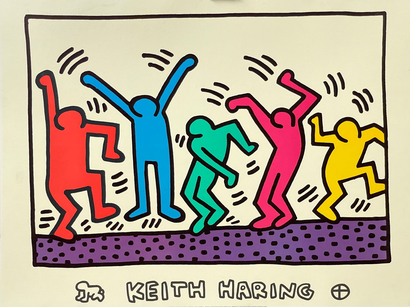 Keith Haring Dancing Figures Lithograph Print (1 of 6)