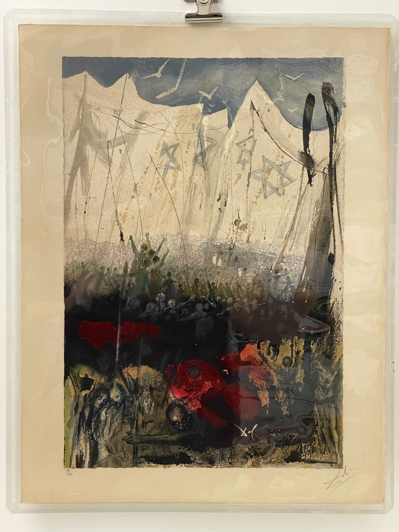 Salvador Dali - 'Victory: A Song of Thanksgiving" Pencil Signed Lithograph 64/250. (1 of 5)