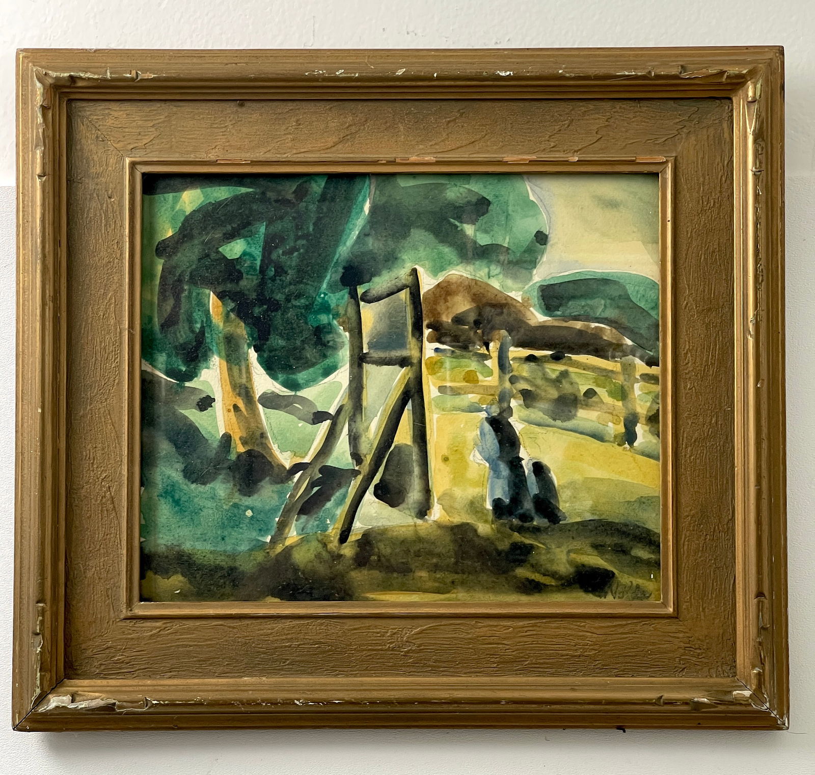 Attributed to Emil Nolde - Watercolor on Paper Painting Signed: Attributed to Emil Nolde - Watercolor on Paper Painting Signed. This item is listed as attributed to the artist based on the extensive collection of our consignor. Due to the vastness of the collectio