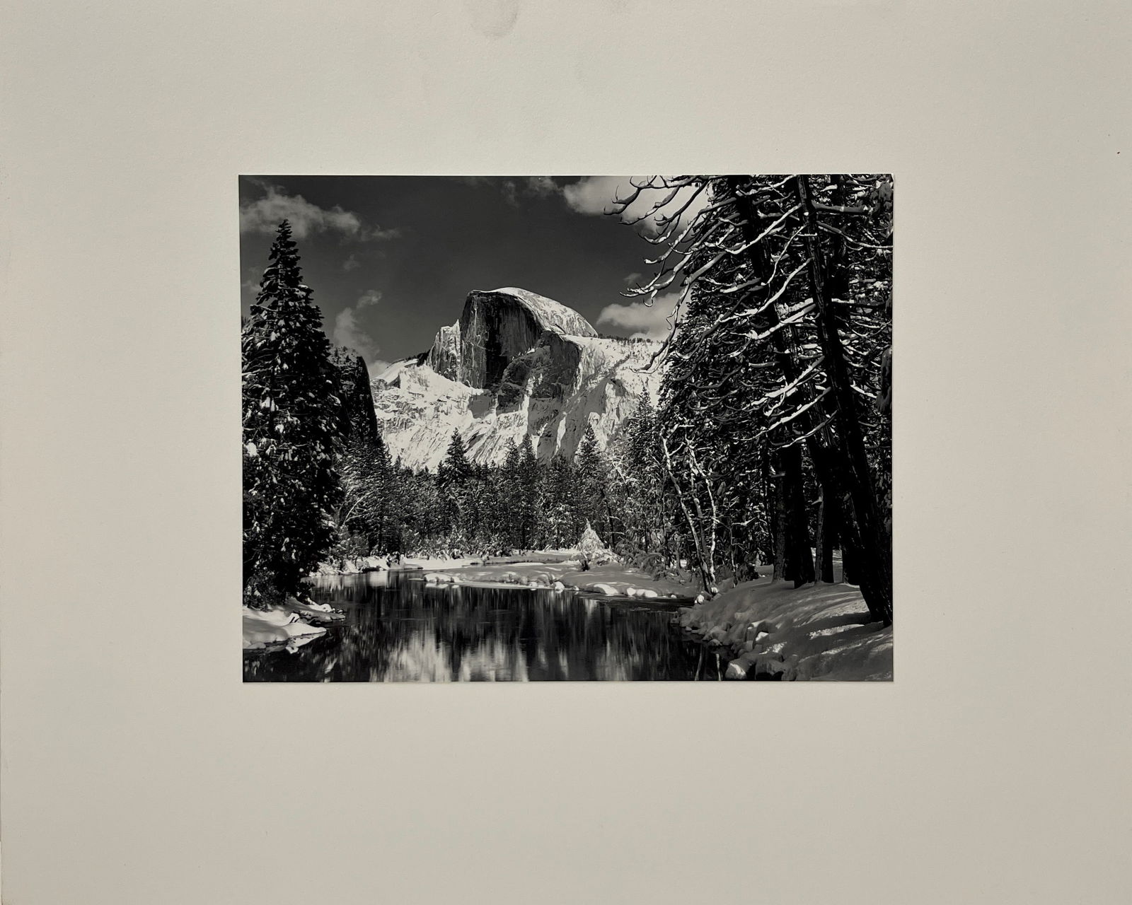 Ansel Adams - Half Dome, Merced River, Winter Yosemite National Park Photograph Print (1 of 4)