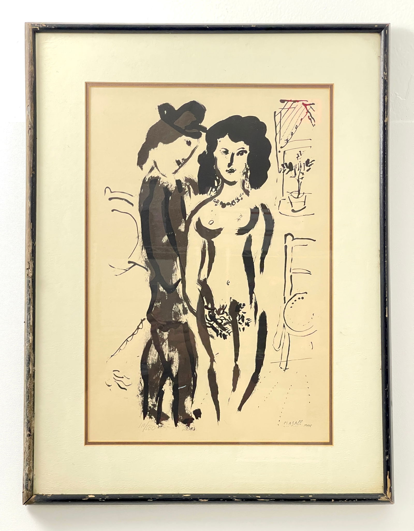 Marc Chagall - 'Lovers' Lithograph 110/500 with COA (1 of 7)