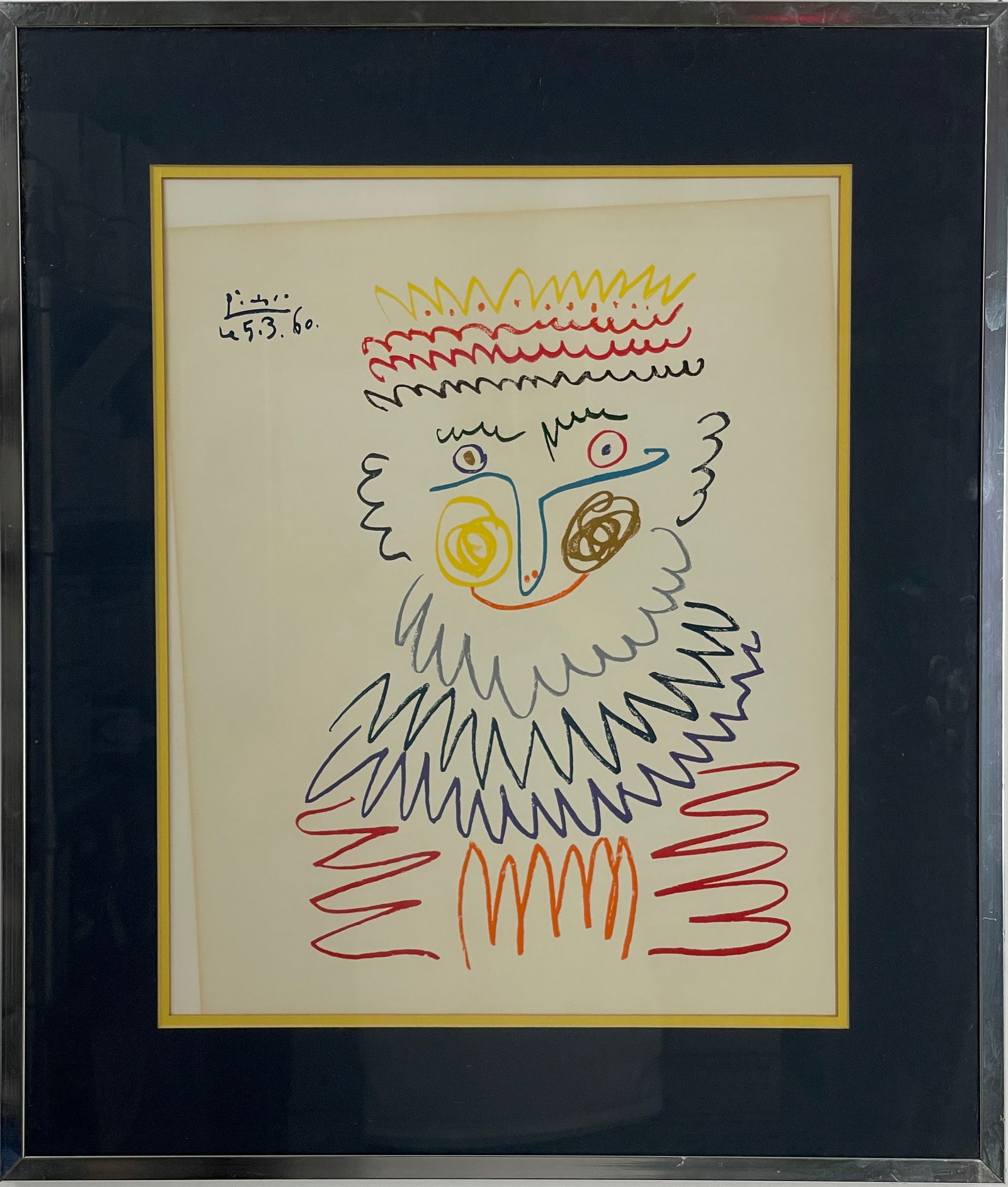 Pablo Picasso - " Roi Joyeux" Serigraph with COA Framed (1 of 6)