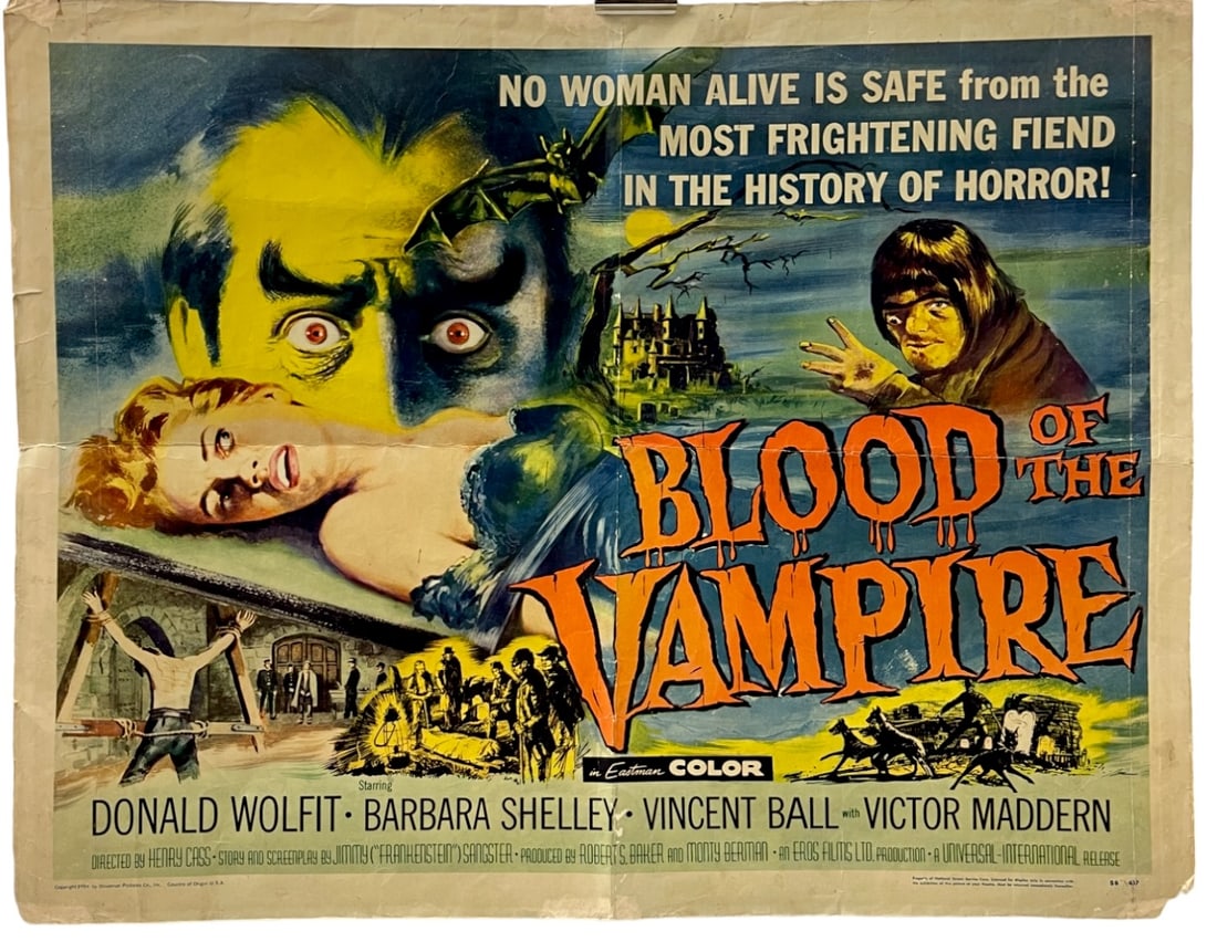 Blood of the Vampire Original 1958 Movie Poster 58/437 (1 of 9)