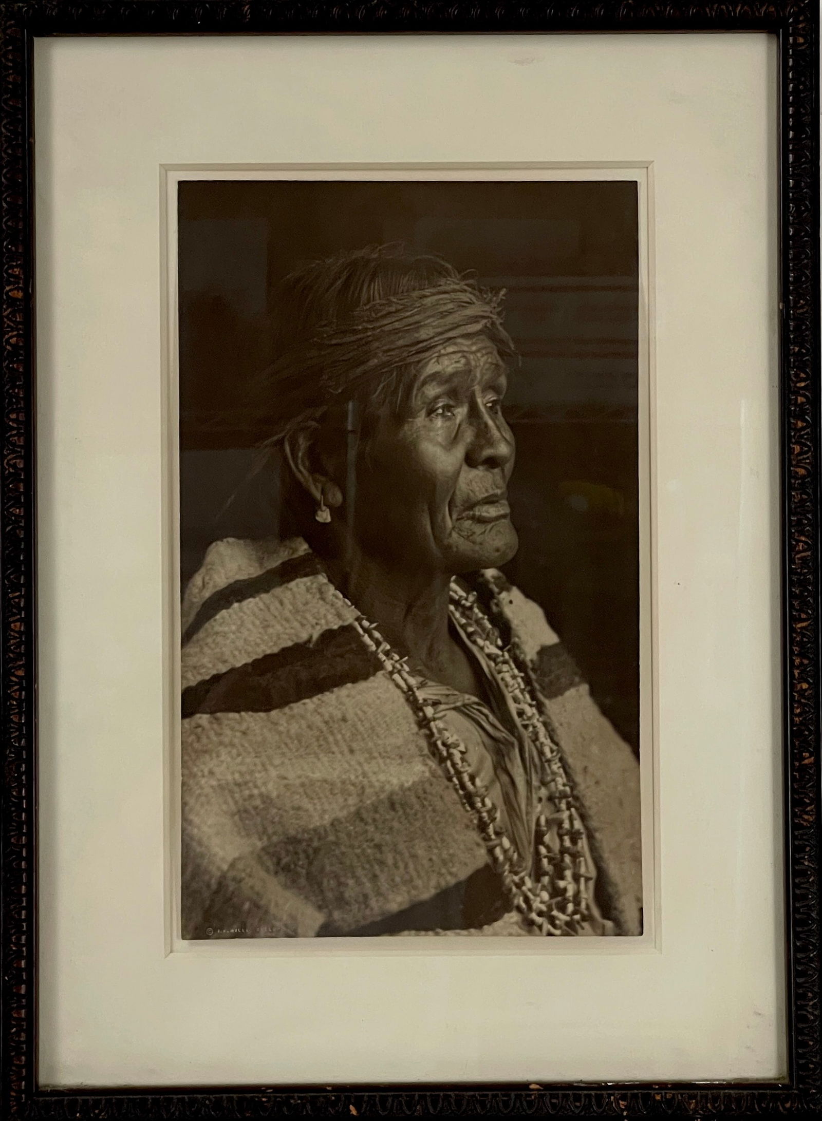 J.R. WILLIS PHOTOGRAPH PLATINUM PRINT EMBOSSED LOWER LEFT NATIVE AMERICAN WOMAN (1 of 5)