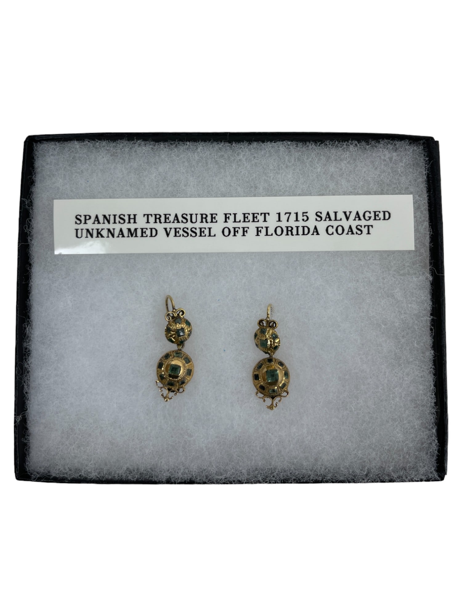 Spanish Treasure 1715 Fleet Shipwreck Salvaged Gold Earrings Florida Coast (1 of 4)
