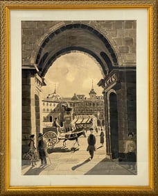 Einar Johan Jolin Watercolor Painting on Paper Signed Lower Right