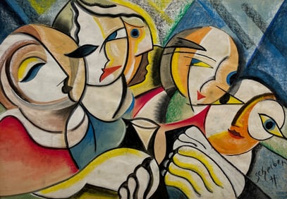 Hugo Scheiber (1873-1950): Women Watercolor on paper Signed Lower Right