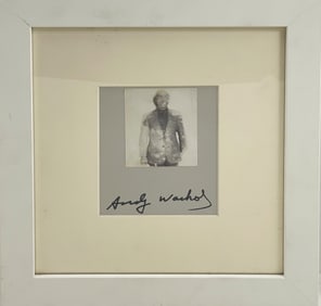 Andy Warhol Signed Photo Size of Frame 11 x 12