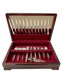 Cypress by Georg Jensen Sterling Silver Flatware Set Service 54 pcs Dinner