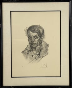 Salvador Dali - Pablo Picasso Portrait Lithograph Signed numbered 15 / 250