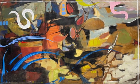 HANS ORLOWSKI German 1894 - 1967 Oil On Canvas Abstract Painting