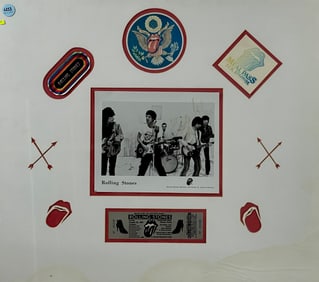 Rolling Stones Band signed photo backstage