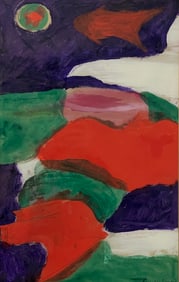 Helen Frankenthaler 1928-2011 Abstract Expressionist Painting Watercolor on paper Attributed