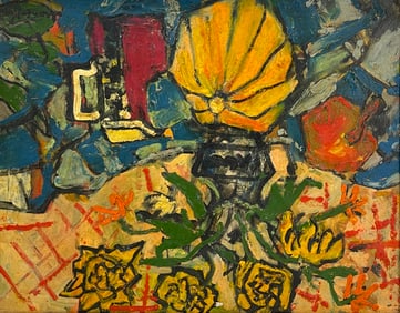 Mane Katz American Oil on Canvas painting