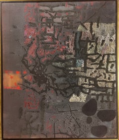 Gyorgy Kepes American Hungarian 1906-2001 titled Broken Light oil on canvas