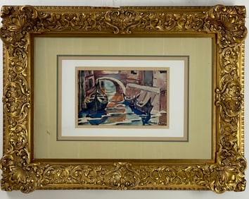 John Singer Sargent 1856 -1925 American Watercolor On Paper view of Venice Attributed