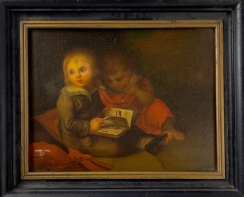 Alvan Fisher 1792-1863 American oil on Canvas Painting Signed