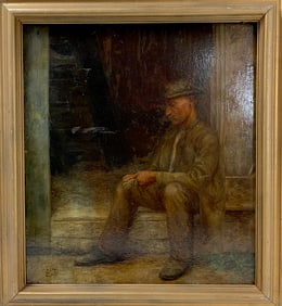 Eastman Johnson 1824-1906 American Oil on Board signed