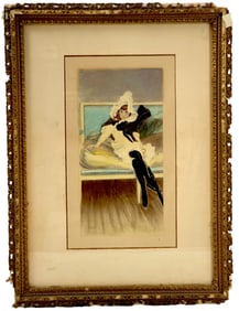 Giovanni Boldini 1842-1931 Paris Gouache Watercolour on Paper Portrait of Woman signed
