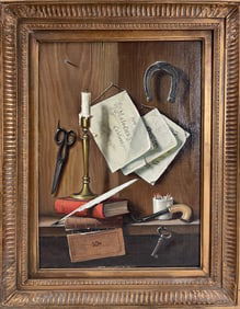 Nicholas Alden Brooks 1840-1904 American oil on canvas painting signed A.B. 1871