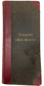 Fox Movie Corporation Check Register Book with Hand Written Expenses