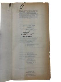 King Bozo 1926 Fox Film Corp Original Screenplay Movie Script